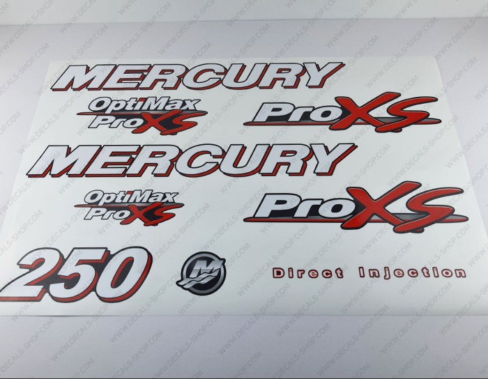 Mercury 250HP Pro XS 2006-2012 Outboard Decal Kit